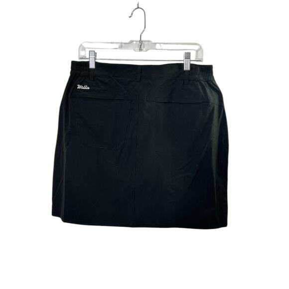 Willit Black Skort Skirts UPF 50+ Quick Dry Zip Pockets Outdoor Sz Large New - Picture 2 of 7